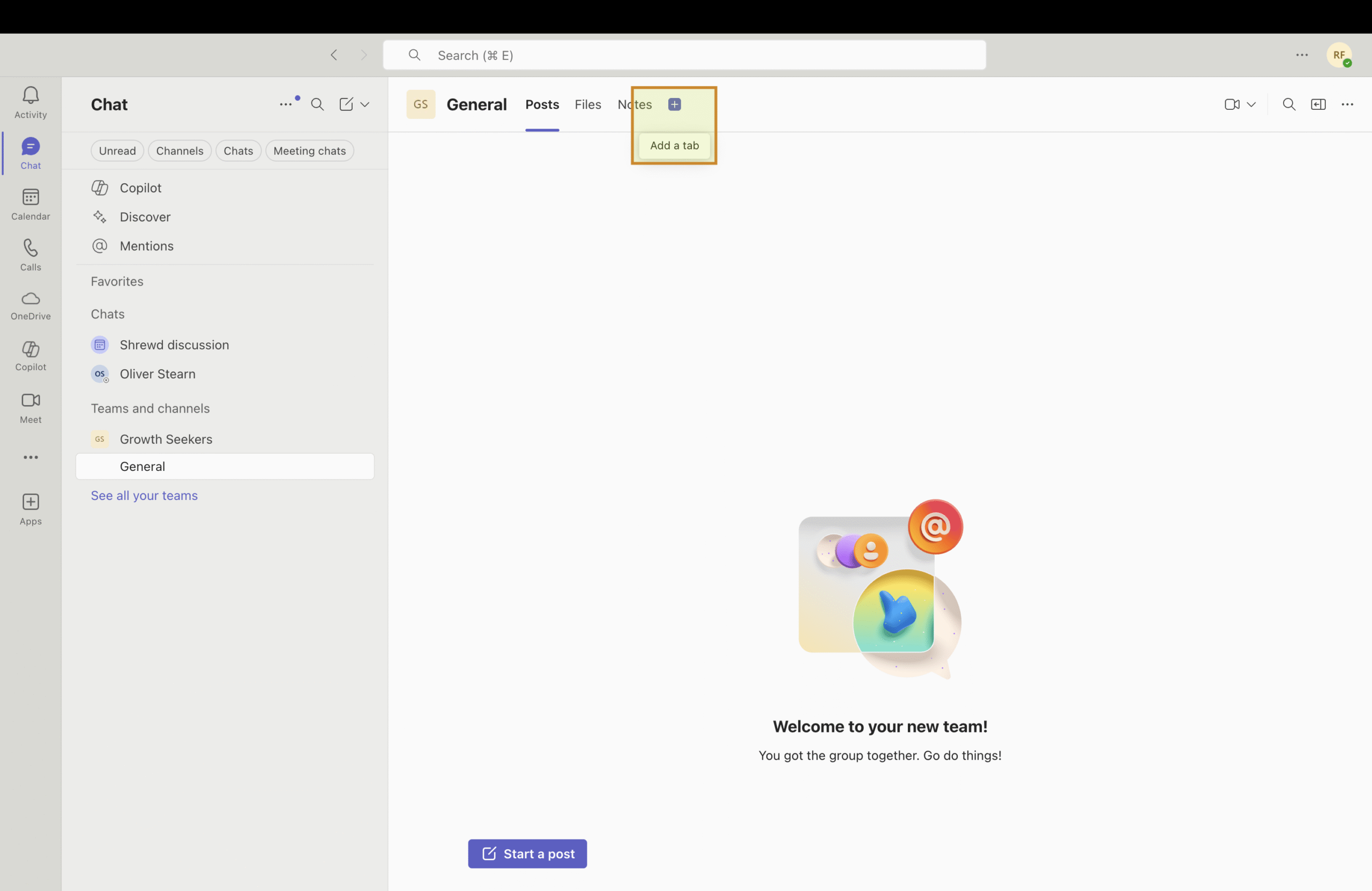 Add Tab Button