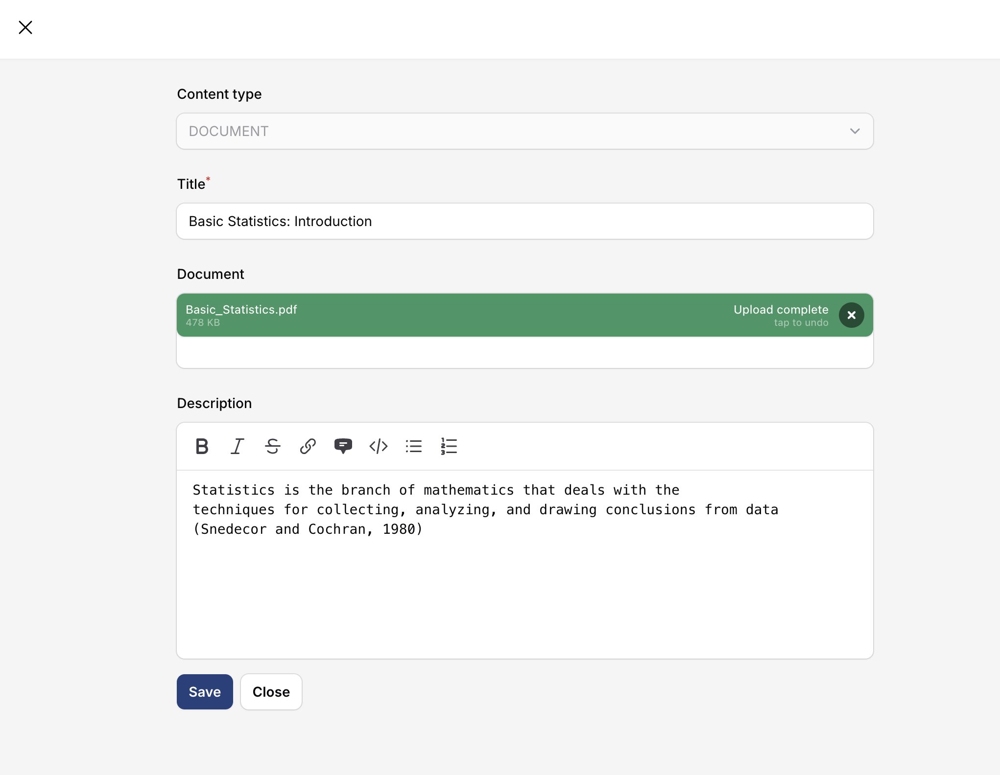 Document Activity
