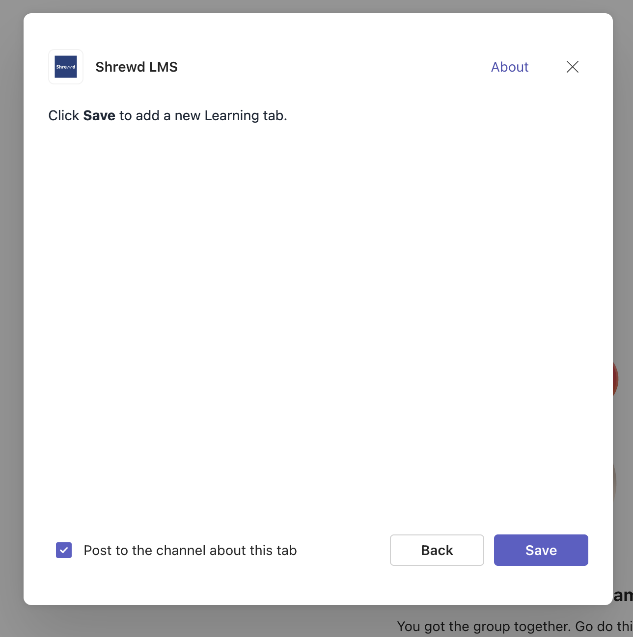 Save Learning Tab